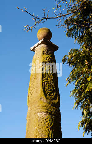 The Saxon cross, St. Helen`s churchyard, Stapleford, Nottinghamshire, England, UK Stock Photo